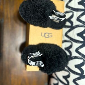 Used UGG Toddler Girls Slides- Black